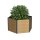 Sechseck-Hochbeet Metall Holzoptik 100x87x52 cm – Schartec SHB3H, 675 L