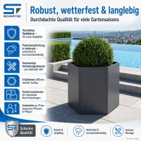 Sechseck-Hochbeet Metall Anthrazit 100 x 87 x 77 cm – Schartec SHB4A, 1000 L