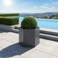 Sechseck-Hochbeet Metall Anthrazit 100x87x77 cm – Schartec SHB4A, 1000 L