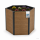 Sechseck-Hochbeet Metall Holzoptik 100 x 87 x 77 cm – Schartec SHB4H, 1000 L