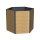 Sechseck-Hochbeet Metall Holzoptik 100x87x77 cm – Schartec SHB4H, 1000 L