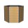Sechseck-Hochbeet Metall Holzoptik 100x87x77 cm – Schartec SHB4H, 1000 L