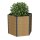 Sechseck-Hochbeet Metall Holzoptik 100x87x77 cm – Schartec SHB4H, 1000 L