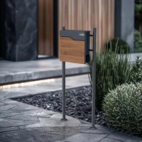 Schartec Holz Design Standbriefkasten SBS-SPB-7