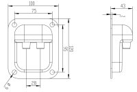 Schartec Auflaufschuh / Auflaufbock für Gartentor zum aufschrauben