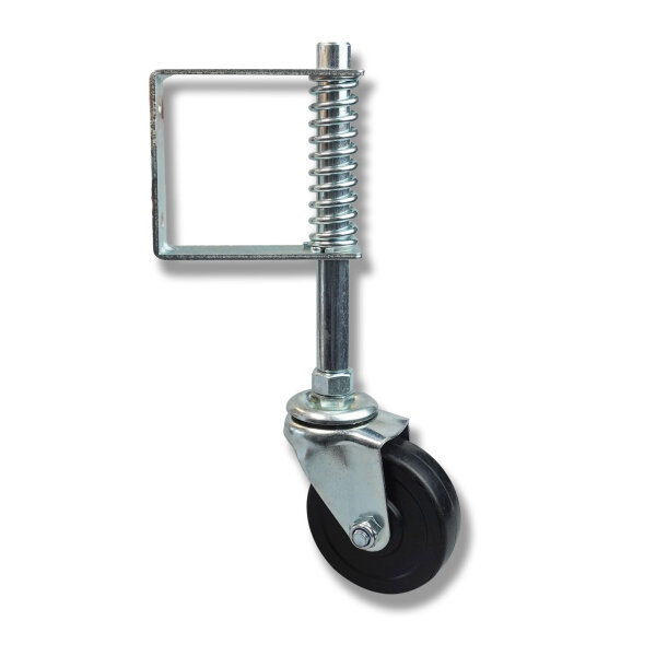 Schartec Torrolle gefedert bis 100 kg für Gartentor & Flügeltor silber