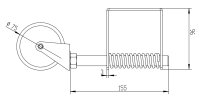 Schartec Torrolle gefedert bis 100 kg für Gartentor & Flügeltor silber
