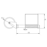 Schartec Torrolle gefedert bis 60 kg für Gartentor & Flügeltor silber