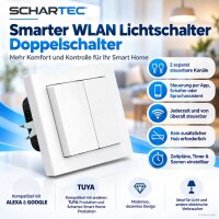 Schartec Smart Home WLAN Lichtschalter | Doppelschalter