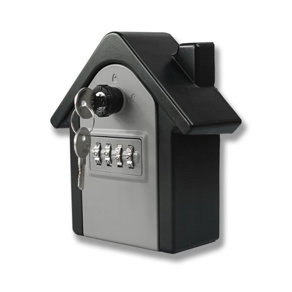 SCHARTEC Schlüsseltresor mit Zahlencode im Häuschen-Look – Schlüsselbox