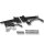Gartentor Beschlag-Set schwarz – Torfalle, T-Scharniere & Griff in modernem Design