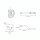 Gartentor Beschlag-Set silber – Torfalle, T-Scharniere & Griff in modernem Design