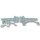 Gartentor Beschlag-Set silber – Torfalle, T-Scharniere & Griff in modernem Design