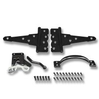 Gartentor Beschlag-Set schwarz – Torfalle &...