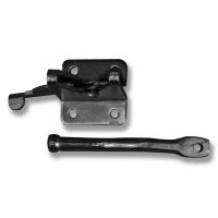 Gartentor Beschlag-Set schwarz – Torfalle & T-Scharniere in Classic Design