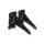 Gartentor Beschlag-Set schwarz – Torfalle & T-Scharniere in Classic Design