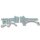 Gartentor Beschlag-Set silber – Torfalle & T-Scharniere in Classic Design