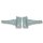 Gartentor Beschlag-Set silber – Torfalle & T-Scharniere in Classic Design