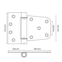 Gartentor Beschlag-Set schwarz extra-breit – Torfalle & T-Scharniere in schlichtem Design