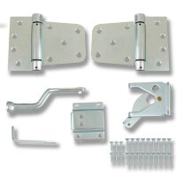 Gartentor Beschlag-Set silber extra-breit –...