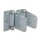 Gartentor Beschlag-Set silber extra-breit – Torfalle & T-Scharniere in schlichtem Design