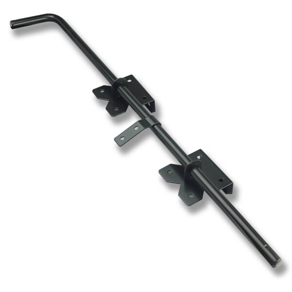 Bodenschieber lang schwarz pulverbeschichtet, Stahl, inkl. Führungswinkel 610 mm