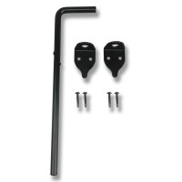 Bodenschieber, schwarz pulverbeschichtet, Stahl inkl. Führungswinkel & Schrauben 305 mm