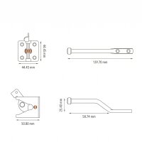 Gartentorfalle ST172009 – Stahl schwarz, für Zaun- & Gartentore, inkl. Montagematerial