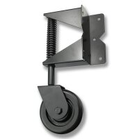 Schartec Torrolle gefedert bis 100 kg für Gartentor & Flügeltor schwarz