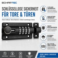 2 x Schartec Türriegel mit Zahlencode –...