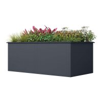 Hochbeet Metall Anthrazit 200x100x77 cm – Schartec...