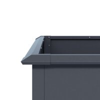 Hochbeet Metall Anthrazit 200x100x77 cm – Schartec SHB2A mit Schneckenkante