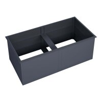 Hochbeet Metall Anthrazit 200x100x77 cm – Schartec SHB2A mit Schneckenkante