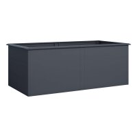 Hochbeet Metall Anthrazit 200x100x77 cm – Schartec SHB2A mit Schneckenkante