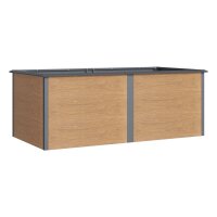 Hochbeet Metall Holzoptik 200x100x77 cm – Schartec...