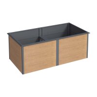 Hochbeet Metall Holzoptik 200x100x77 cm – Schartec SHB2H UV-beständig