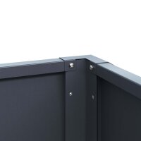 Hochbeet Metall Anthrazit 150x75x77 cm – Schartec SHB1A mit Schneckenkante