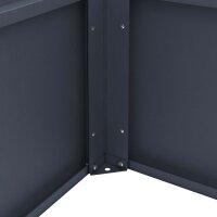Hochbeet Metall Anthrazit 150x75x77 cm – Schartec SHB1A mit Schneckenkante