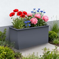 Hochbeet Metall Anthrazit 150x75x77 cm – Schartec SHB1A mit Schneckenkante