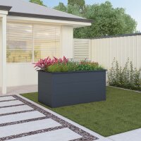 Hochbeet Metall Anthrazit 150x75x77 cm – Schartec SHB1A mit Schneckenkante