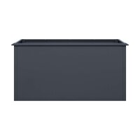 Hochbeet Metall Anthrazit 150x75x77 cm – Schartec SHB1A mit Schneckenkante