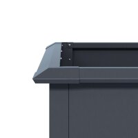 Hochbeet Metall Anthrazit 150x75x77 cm – Schartec SHB1A mit Schneckenkante