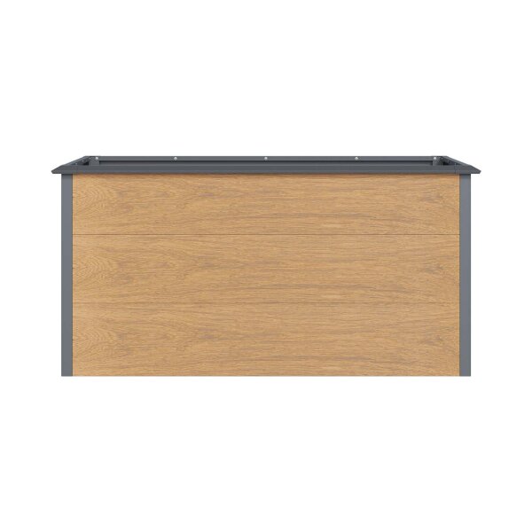 Hochbeet Metall Holzoptik 150x75x77 cm – Schartec SHB1H UV-beständig