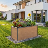 Hochbeet Metall Holzoptik 150 x 75 x 77 cm – Schartec SHB1H UV-beständig