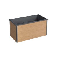 Hochbeet Metall Holzoptik 150 x 75 x 77 cm – Schartec SHB1H UV-beständig