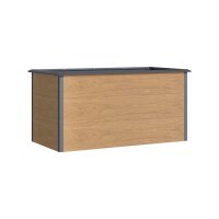 Hochbeet Metall Holzoptik 150x75x77 cm – Schartec...