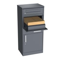 Schartec Paketbox PB2 in Anthrazit mit Beleuchtung (Solar)
