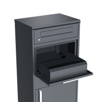 Schartec Paketbox PB2 in Anthrazit mit Beleuchtung (Solar)