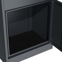 Schartec Paketbox PB2 in Anthrazit mit Beleuchtung (Solar)