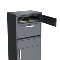 Schartec Paketbox PB2 in Anthrazit mit Beleuchtung (Solar)